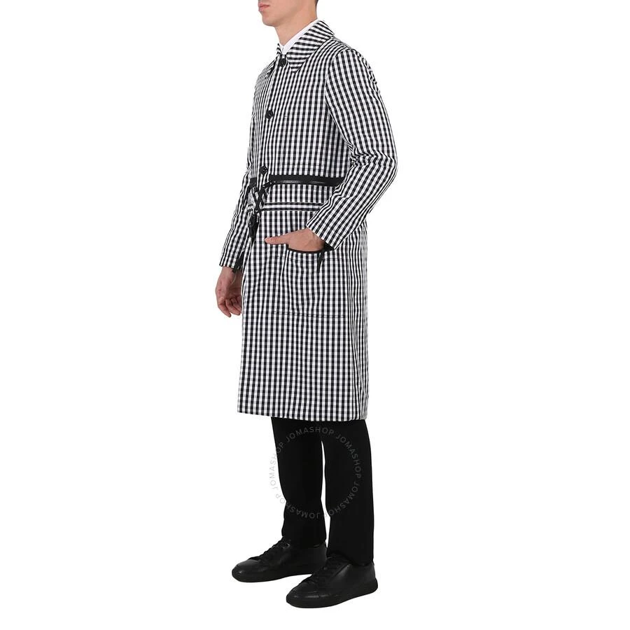 商品Burberry|Men's Black Pattern Gingham Technical Wool Loop-back Car Coat,价格¥3104,第2张图片详细描述