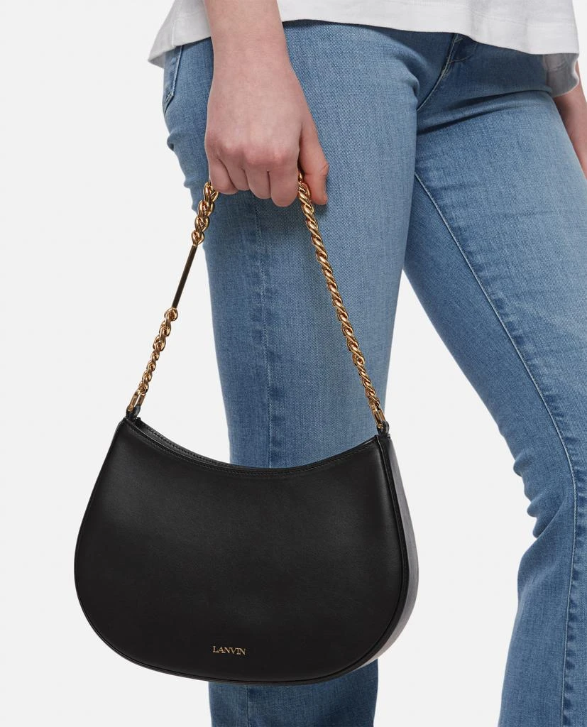 商品Lanvin|LEATHER HOBO BAG WITH CHAIN,价格¥5207,第2张图片详细描述