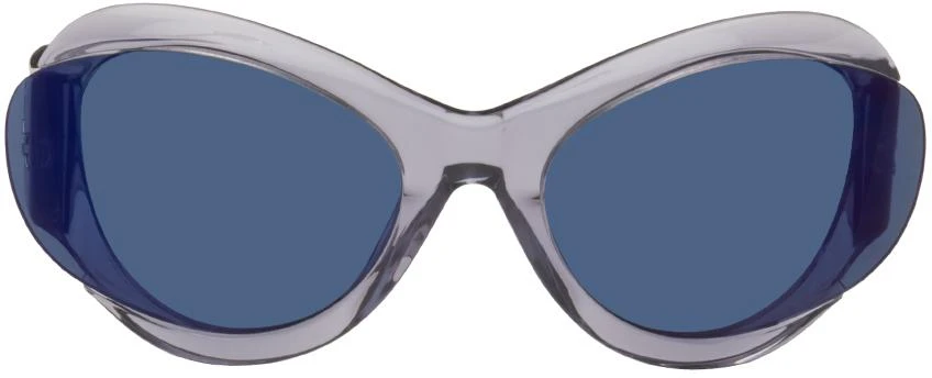 商品Alexander McQueen|Purple Futuristic Sunglasses,价格¥776,第1张图片