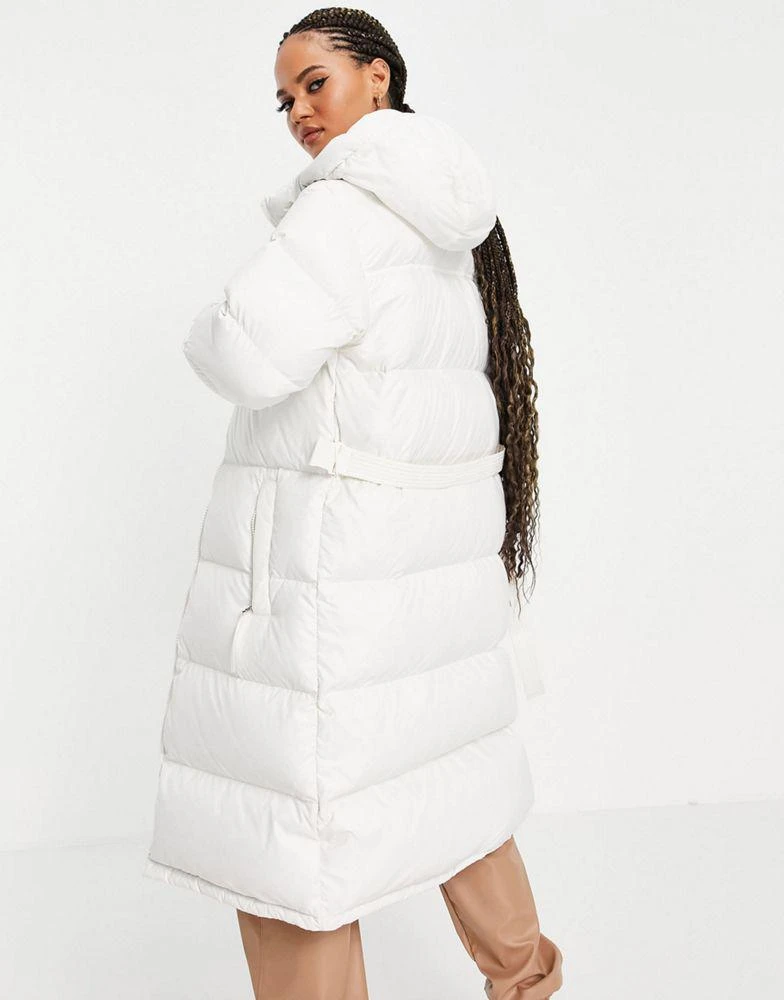 商品The North Face|The North Face Nuptse Belted parka jacket in white,价格¥3191,第2张图片详细描述