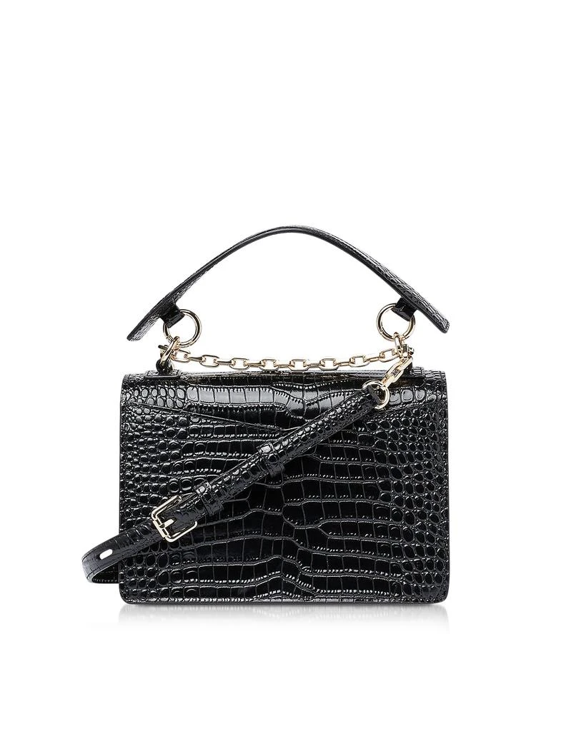 商品Karl Lagerfeld Paris|K / Karl 鳄鱼压纹单肩包,价格¥1567,第3张图片详细描述