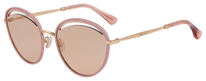 商品Jimmy Choo|Pink Flash Oval Ladies Sunglasses MALYA/S 0KON 59,价格¥885,第1张图片