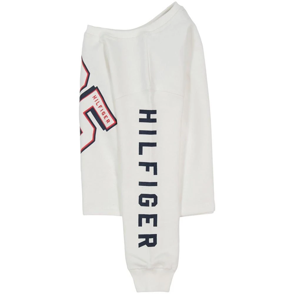 商品Tommy Hilfiger|Little Girls Long Sleeves Classic Logo Fleece Crew-Neck Pullover Sweatshirt,价格¥148,第2张图片详细描述