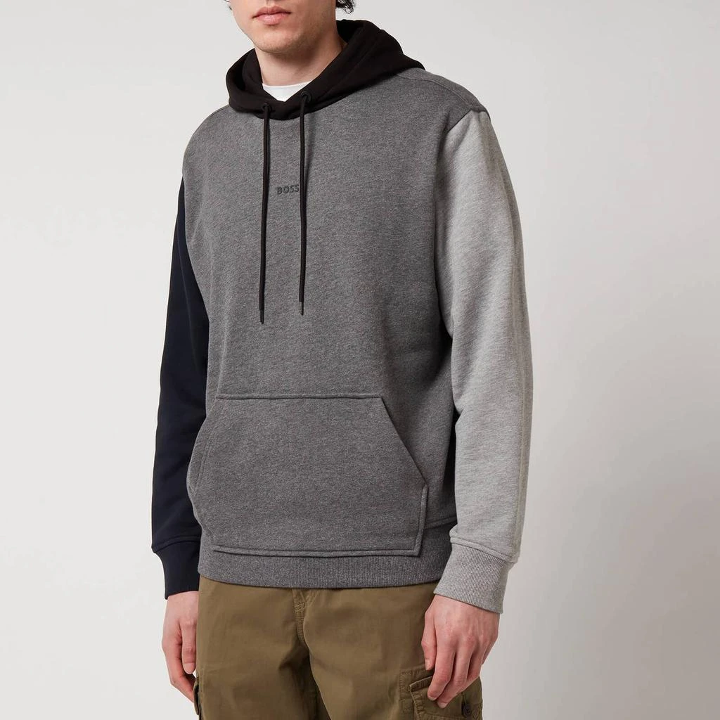 商品Hugo Boss|BOSS Orange Men's Colour-Block Hoodie - Medium Grey,价格¥412,第1张图片