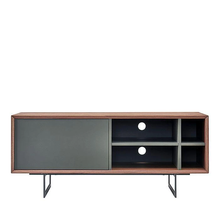 商品Euro Style|Anderson 48" Media Stand in Walnut and Dark Gray with Black Steel Base,价格¥8183,第1张图片
