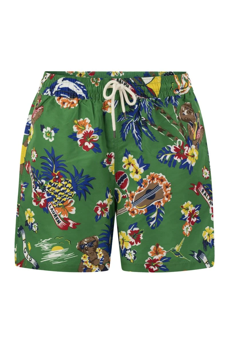 商品Ralph Lauren|Traveler Polo Bear beach boxer shorts AB021627 001,价格¥904,第1张图片