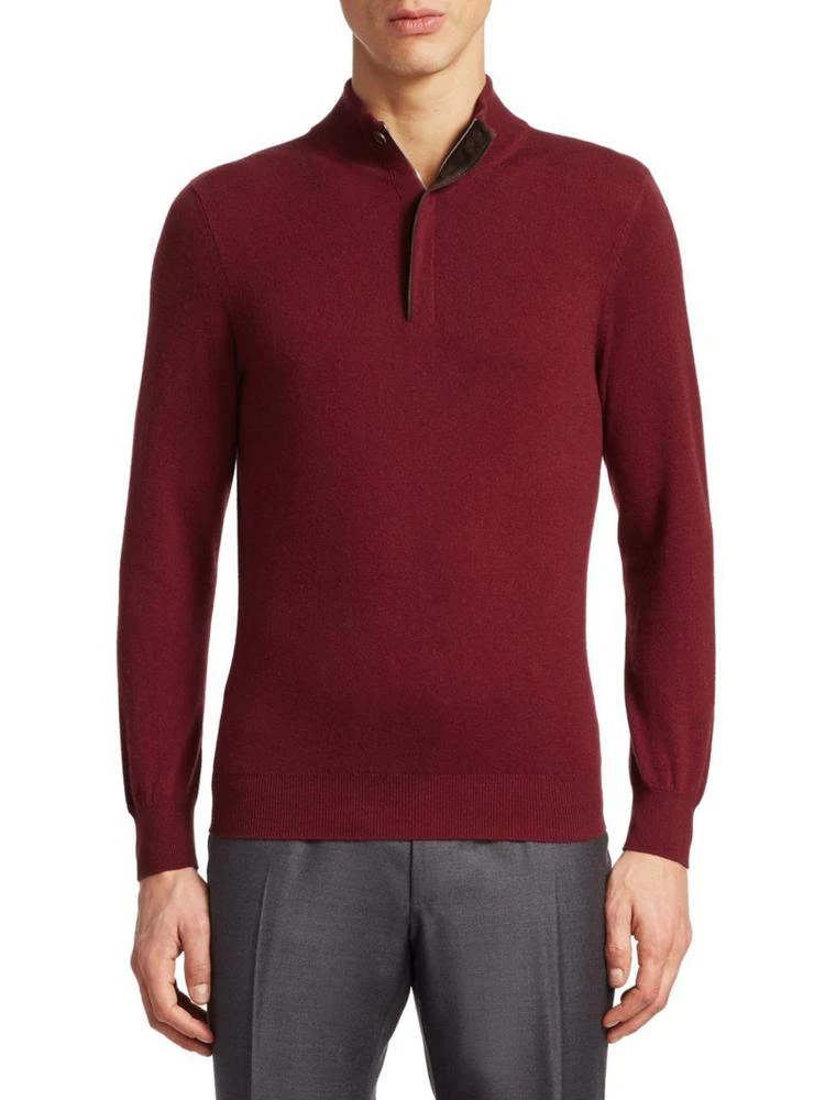 商品Zegna|Cashmere Half-Zip Pullover,价格¥3361,第1张图片