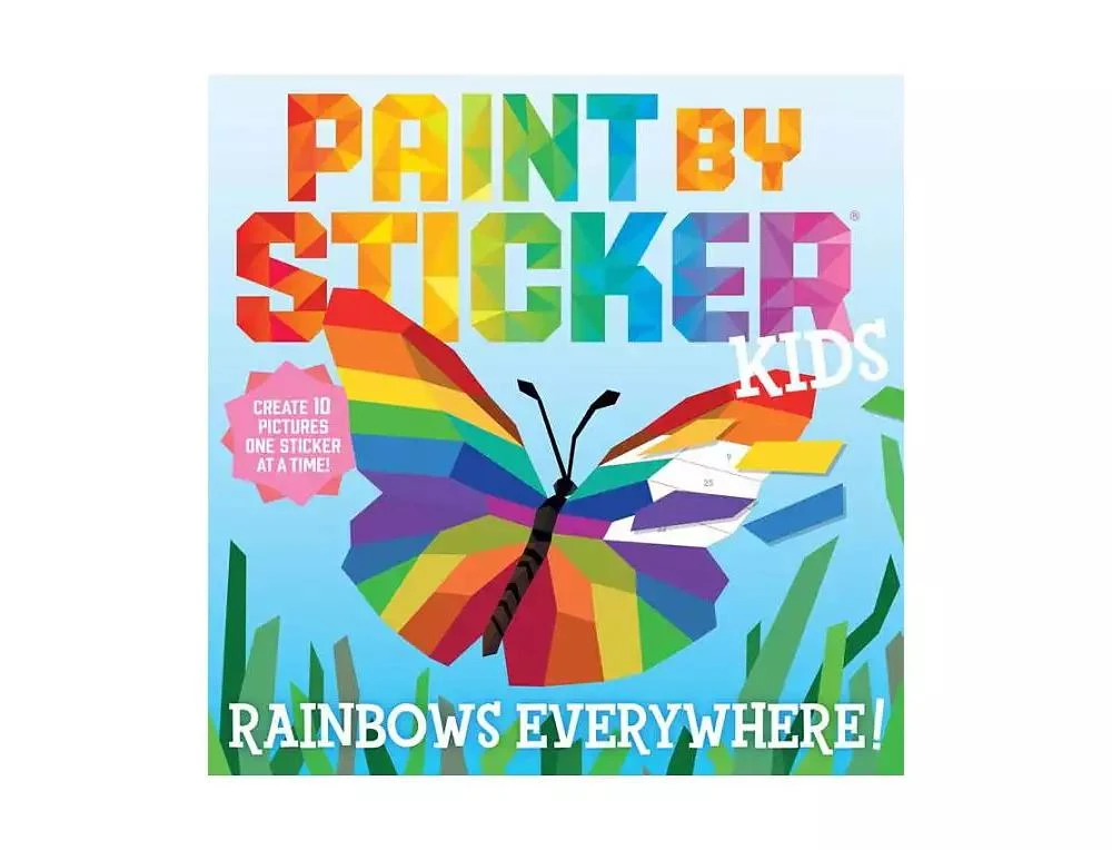 商品Barnes & Noble|Paint by Sticker Kids- Rainbows Everywhere - Create 10 Pictures One Sticker at a Time by Workman Publishing,价格¥82,第1张图片