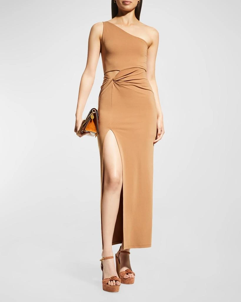 商品Alice + Olivia|Ashby Asymmetric Front-Twist Cutout Dress,价格¥776,第3张图片详细描述