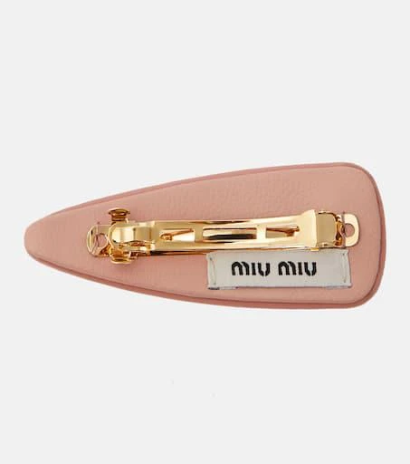 商品Miu Miu|Logo漆皮发夹,价格¥3717,第2张图片详细描述