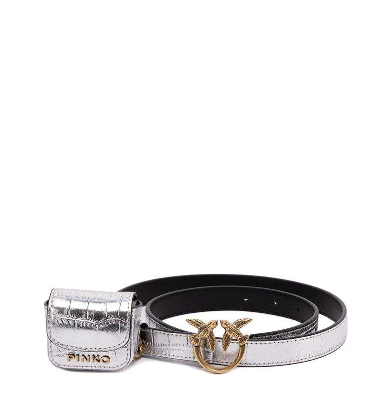 商品PINKO|Pinko Love Birds Embossed Pocket Belt,价格¥1116,第1张图片