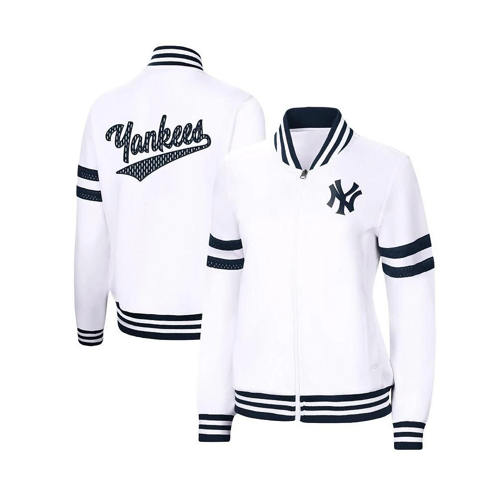 商品G-III 4Her by Carl Banks|Women's White New York Yankees Pre-Game Full-Zip Track Jacket,价格¥558,第4张图片详细描述