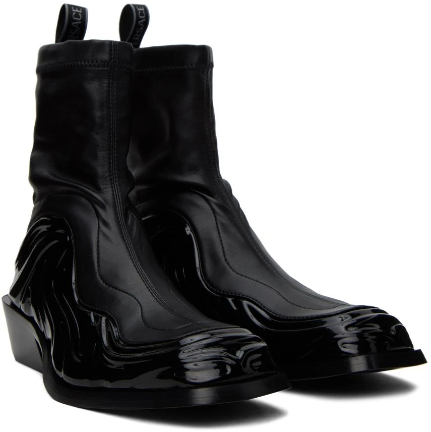 商品Versace|Black Solare Boots,价格¥11721,第4张图片详细描述
