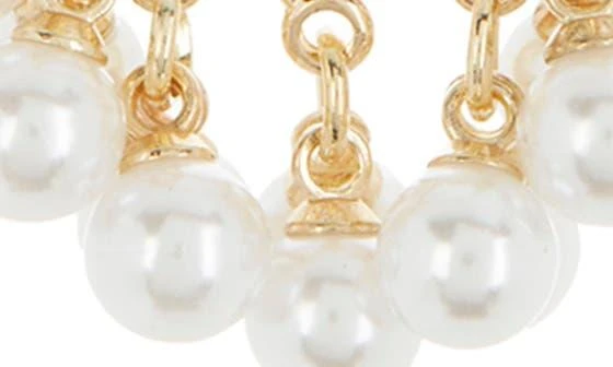 商品Tasha|Crystal & Imitation Pearl Statement Earrings,价格¥34,第3张图片详细描述