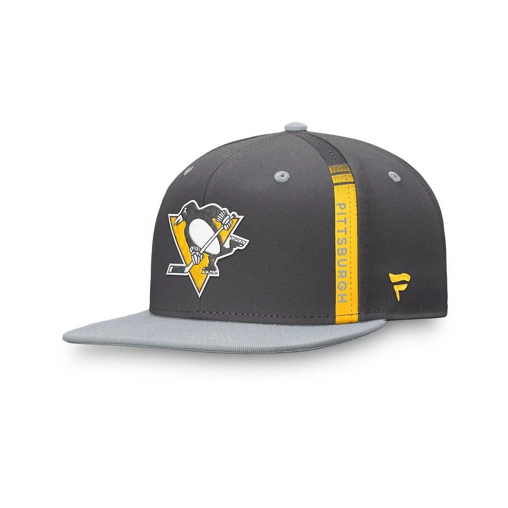 商品Fanatics|Men's Branded Charcoal Pittsburgh Penguins Authentic Pro Home Ice Snapback Hat,价格¥258,第1张图片