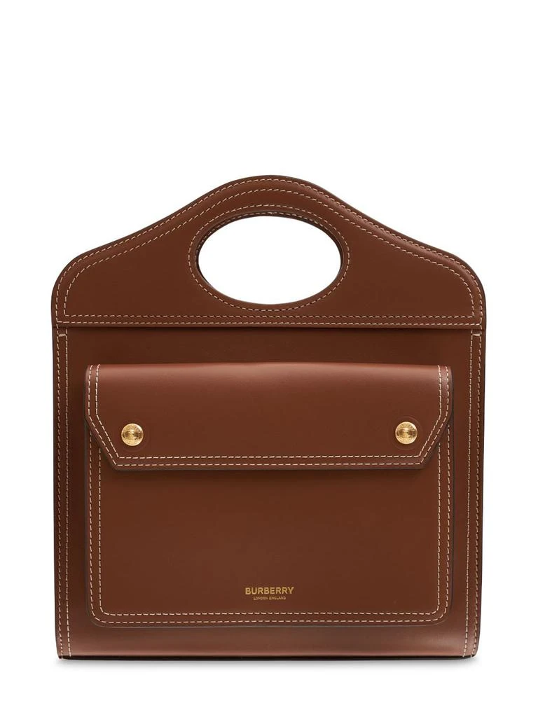 商品Burberry|Mini Pocket Leather Tote Bag,价格¥13684,第1张图片