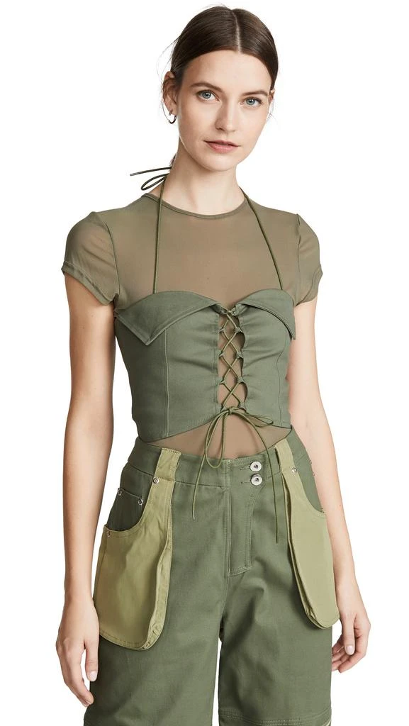 商品I.AM.GIA|I.AM.GIA Eloise Corset with Mesh T-Shirt,价格¥294,第1张图片