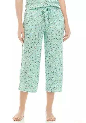 商品Love, Fire|Fire Ribbed Pocket Pajama Capris,价格¥77,第1张图片