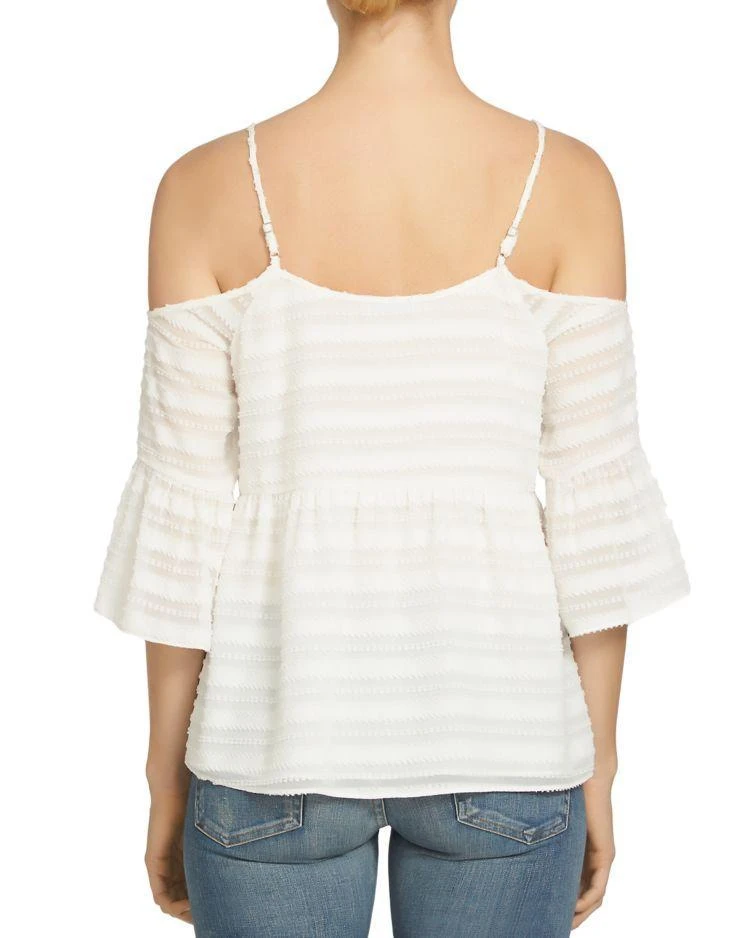 商品1. State|Cold Shoulder Flocked Stripe Top,价格¥399,第2张图片详细描述