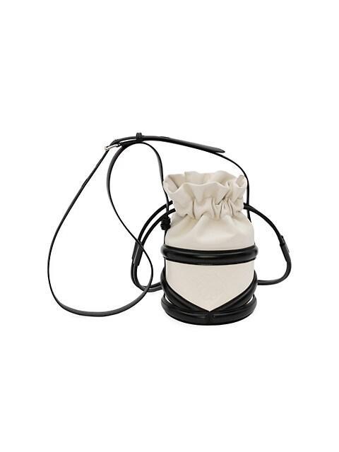 商品Alexander McQueen|Strappy Leather Mini Bucket Bag,价格¥13096,第7张图片详细描述