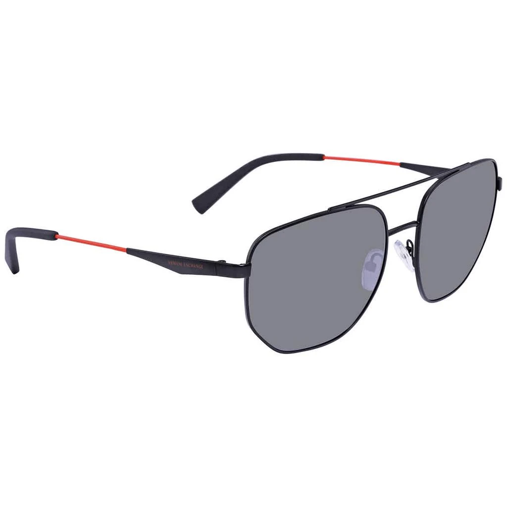 商品Armani Exchange|Mirrored Black Geometric Men's Sunglasses AX2033S 60636G 59,价格¥300,第1张图片