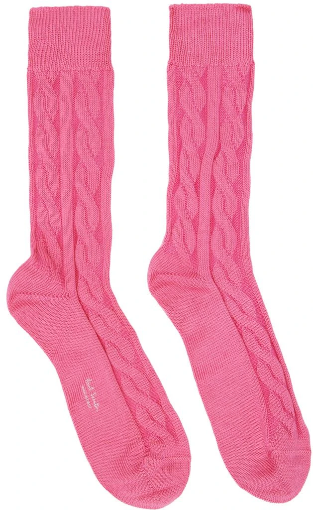 商品Paul Smith|Three-Pack Multicolor Cable Knit Socks,价格¥363,第4张图片详细描述