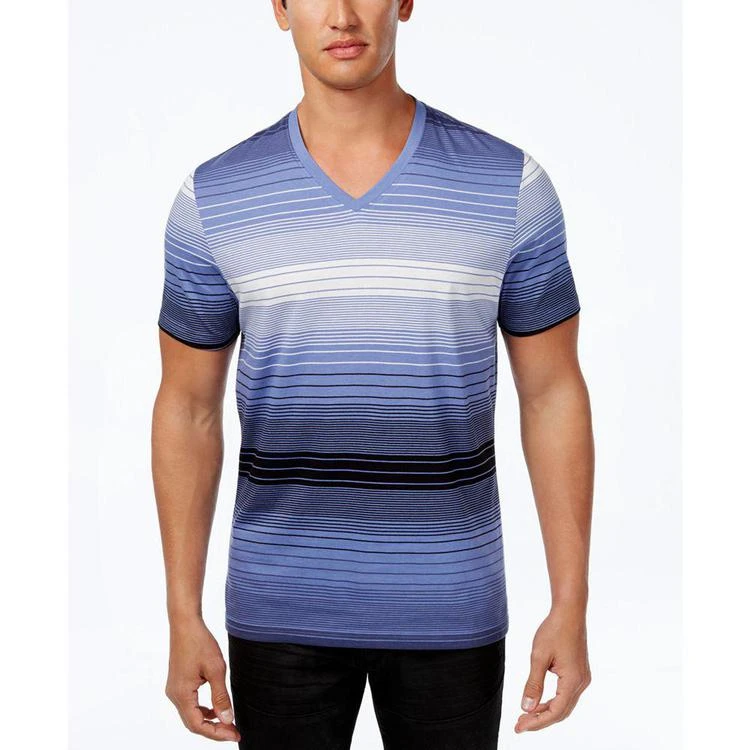 商品INC International|Men's Striped Cotton V-Neck T-Shirt, Created for Macy's,价格¥112,第1张图片