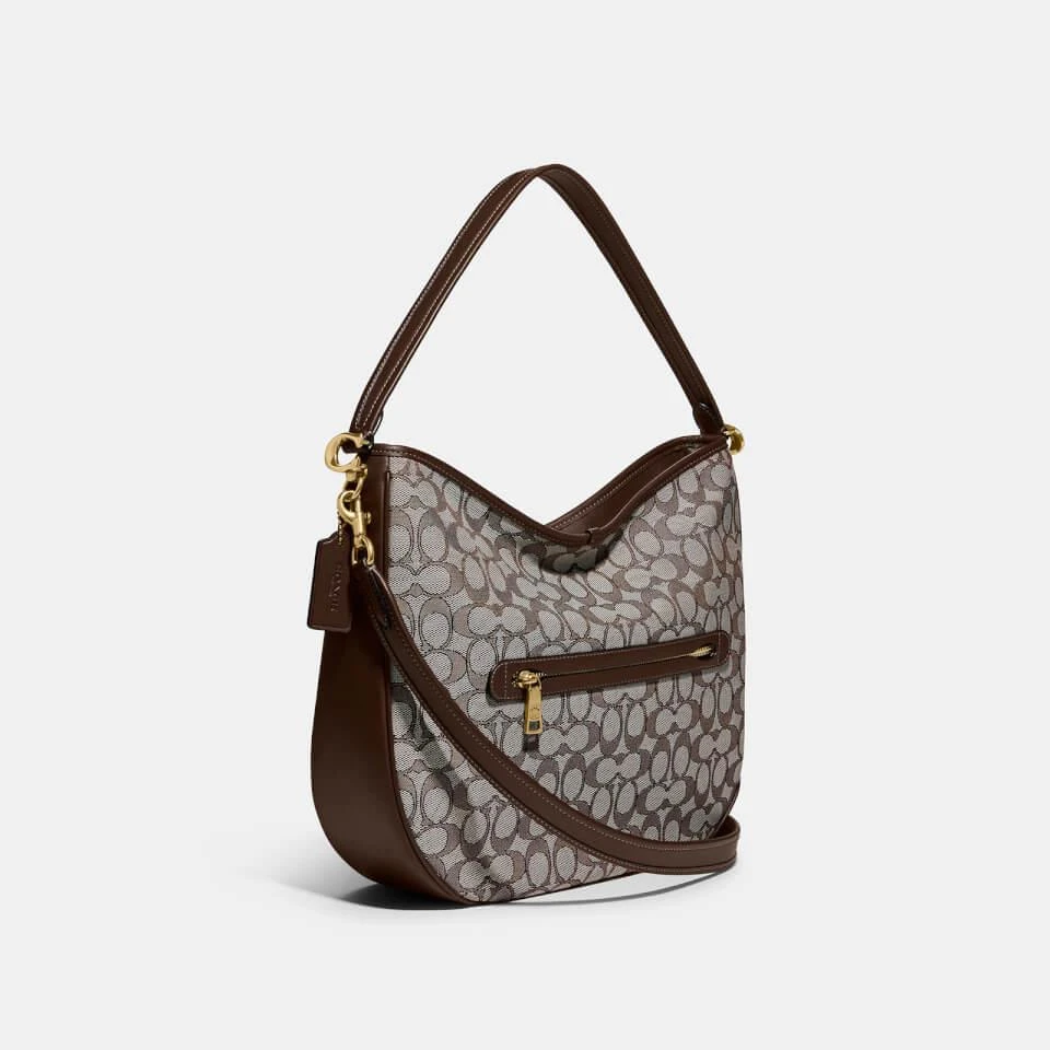 商品Coach|Coach Women's Signature Jacquard Soft Tabby Hobo Bag - Oak maple,价格¥2470,第4张图片详细描述