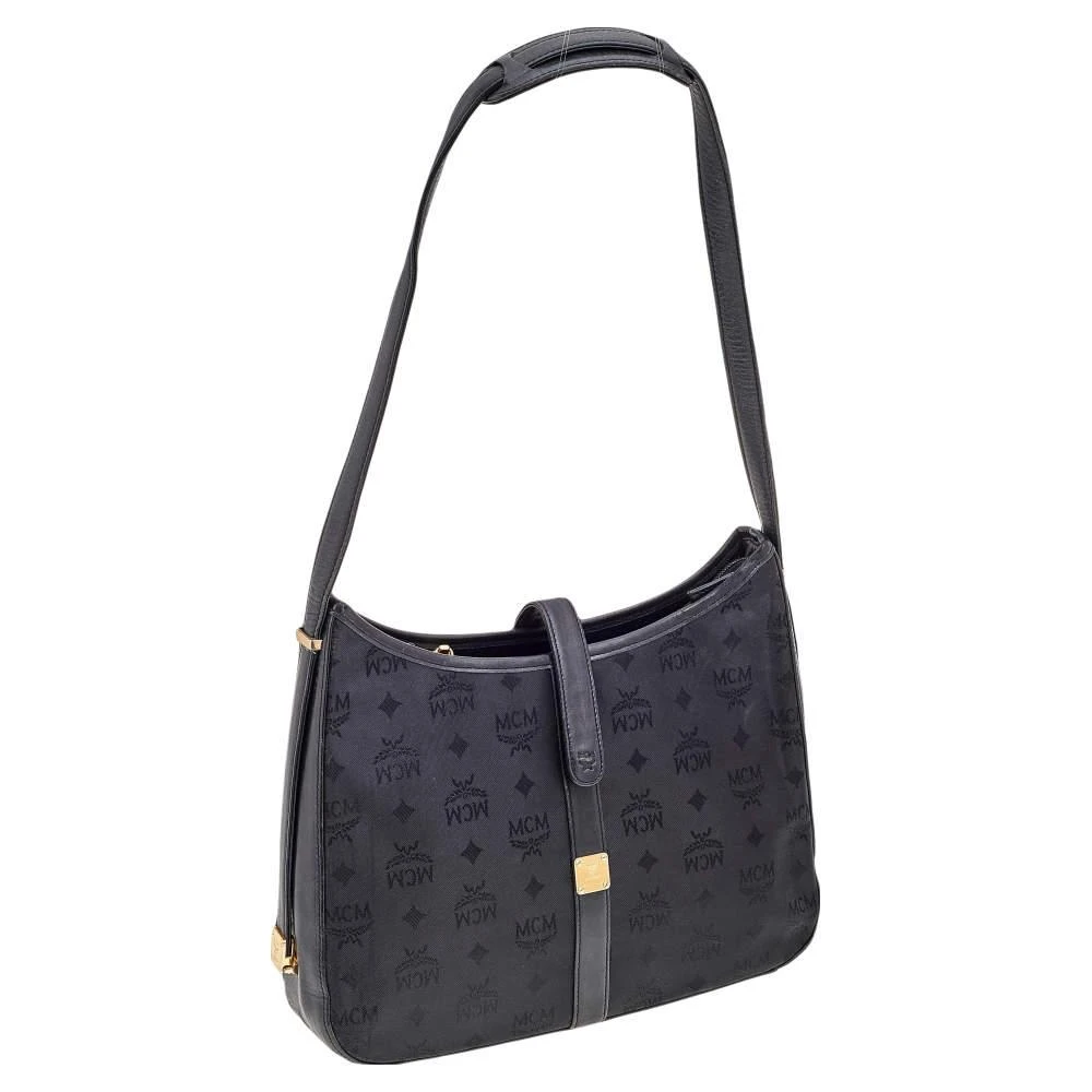 商品[二手商品] MCM|MCM Black Visetos Nylon and Leather Hobo,价格¥3713,第3张图片详细描述