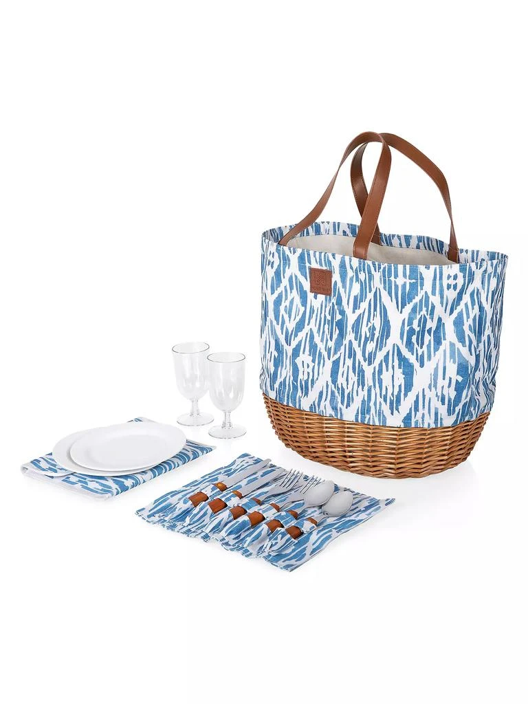 商品Picnic Time|Promenade Picnic 13-Piece Flatware & Basket Set,价格¥557,第1张图片