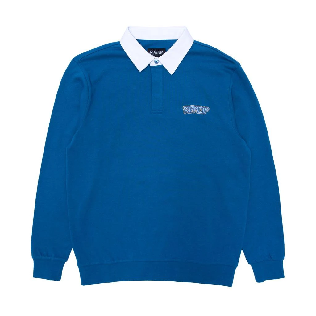 商品RIPNDIP|Intertwined Long Sleeve Rugby (Slate),价格¥229,第3张图片详细描述