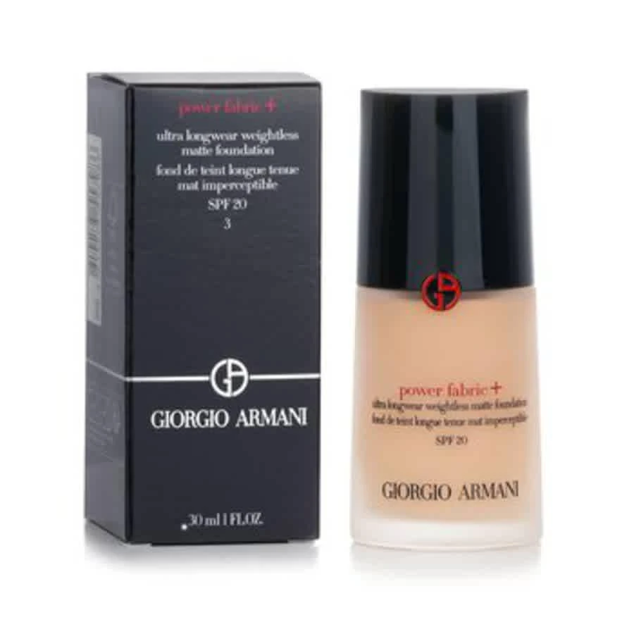商品Giorgio Armani|Power Fabric+ Ultra Longwear Weightless Matte Foundation SPF 20 1.0 oz # 3 Makeup 3614273557986,价格¥432,第2张图片详细描述