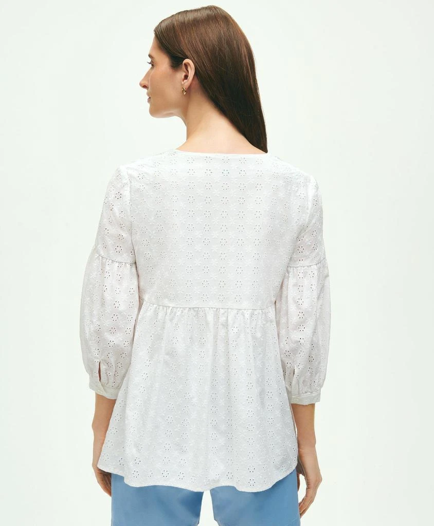 商品Brooks Brothers|Eyelet Tie Neck Blouse,价格¥207,第2张图片详细描述