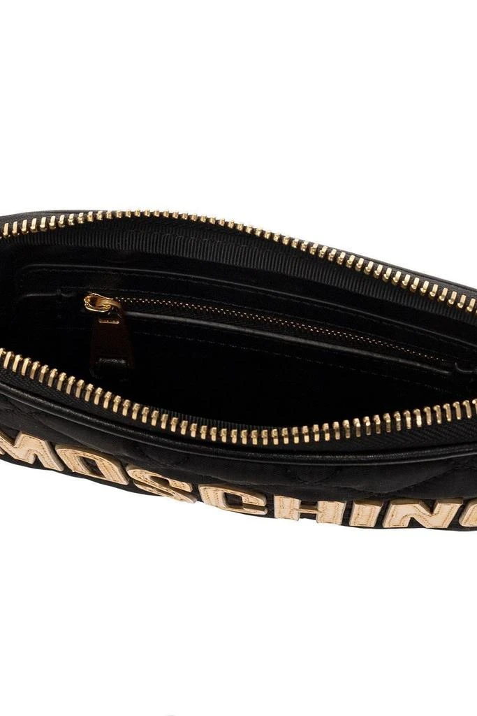 商品Moschino|Moschino Quilted Logo Patch Zipped Crossbody Bag,价格¥2435,第4张图片详细描述