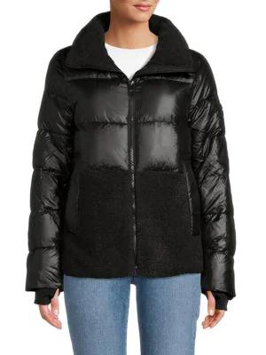 Faux Fur Puffer Jacket商品第1张图片规格展示