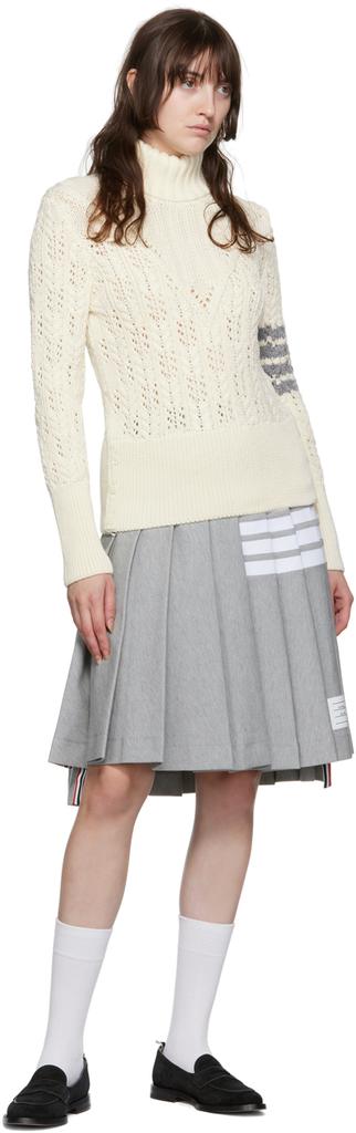 Gray 4-Bar Midi Skirt商品第4张图片规格展示