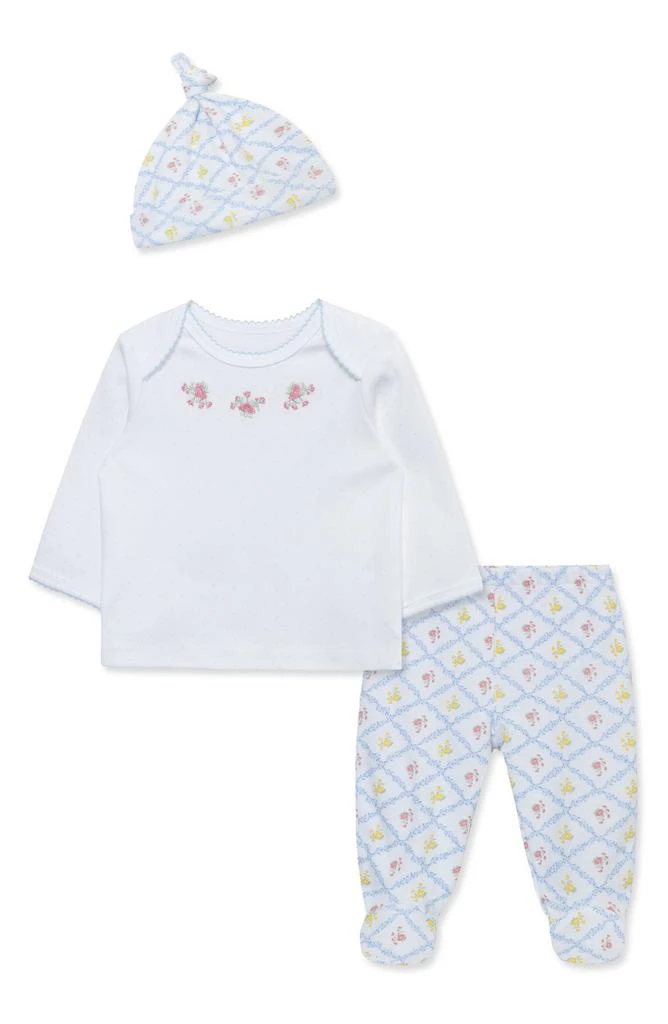 商品Little Me|Trellis Rose Knit 3-Piece Set,价格¥85,第1张图片