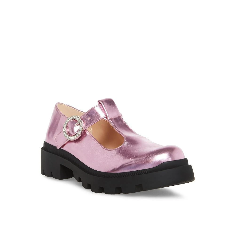 商品Steve Madden|Big Girls Jsuzey Lug T-Strap Buckle Mary Jane Shoes,价格¥131,第1张图片