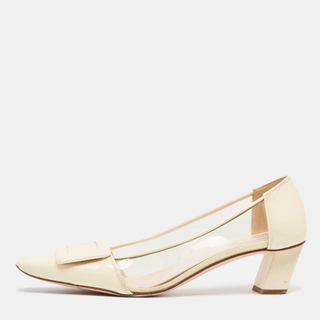 商品[二手商品] Roger Vivier|Roger Vivier  Cream PVC and Patent Belle Vivier Pumps Size  37.5,价格¥2005,第1张图片