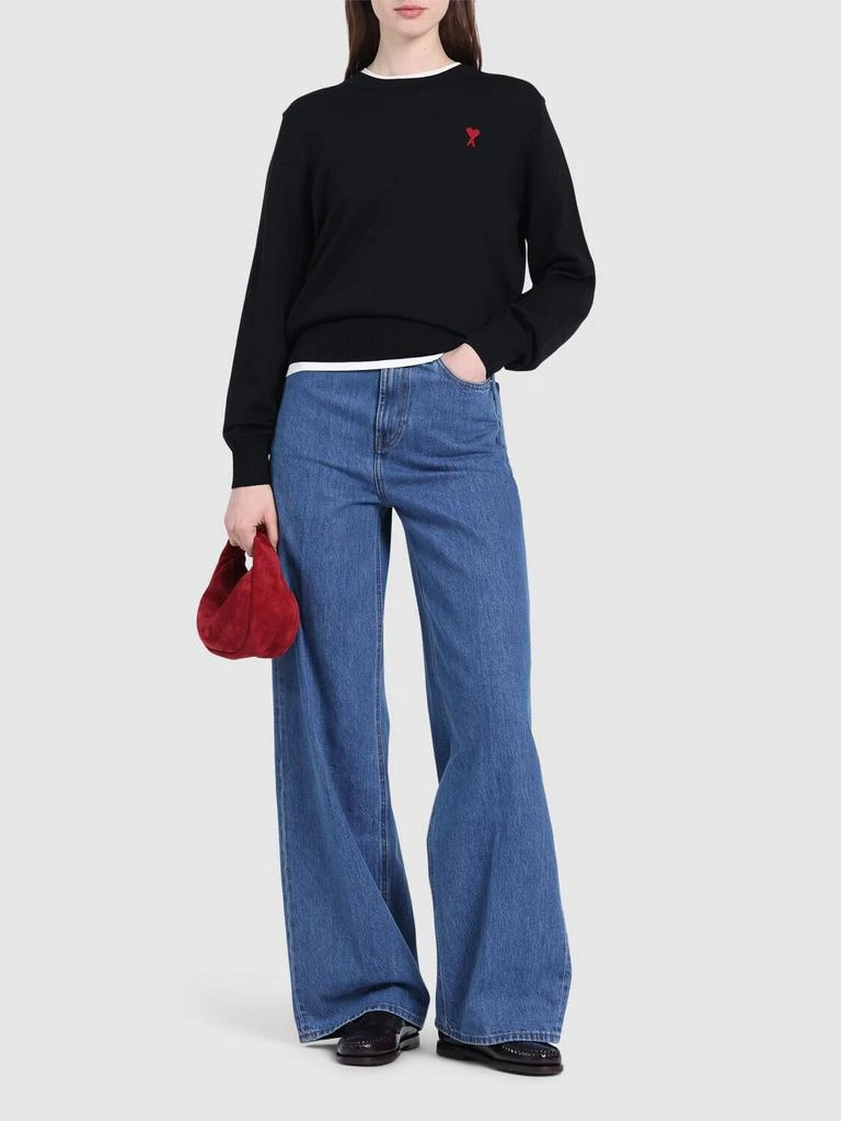 商品AMI|Red Ami De Coeur Wool Crewneck Sweater,价格¥2883,第1张图片详细描述