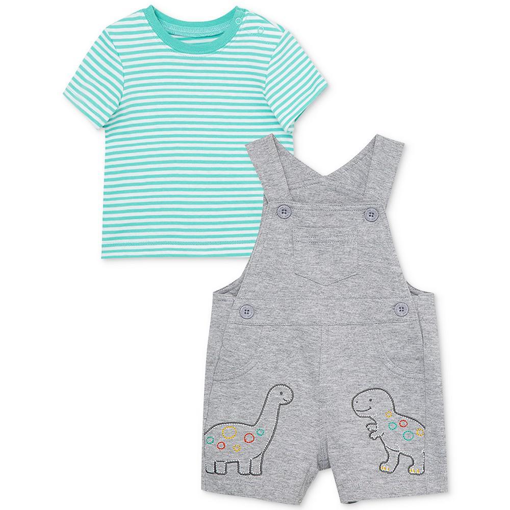 商品Little Me|Baby Boys 2-Pc. T-Shirt & Shortalls Set,价格¥142,第1张图片