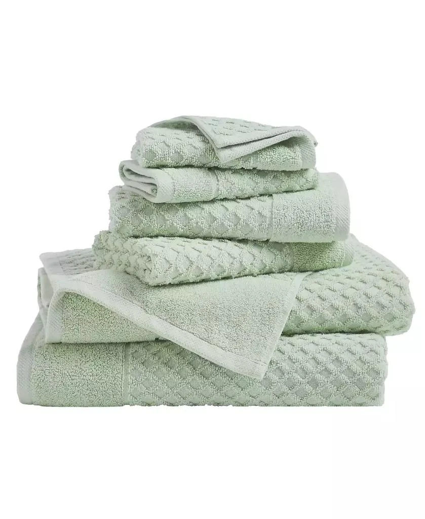 商品Linery & Co|Linery & Co. Cotton Diamond Textured 6-Piece Bath Towel Set,价格¥449,第1张图片