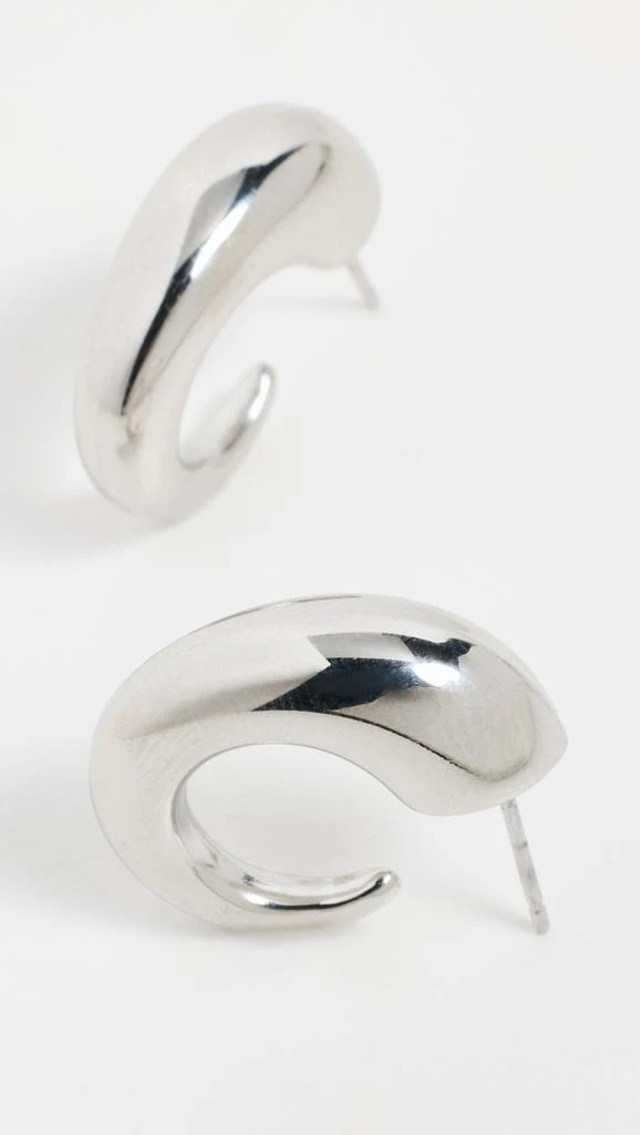 商品By Adina Eden|Solid Bubble Elongated Hoop Earrings,价格¥264,第1张图片