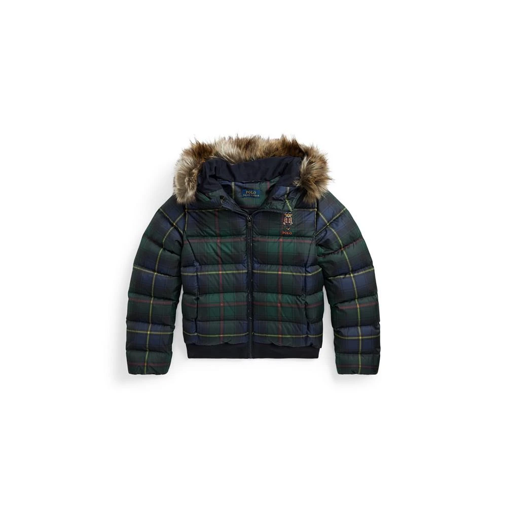 商品Ralph Lauren|Big Girls Water-Resistant Polo Bear Down Jacket,价格¥892,第1张图片