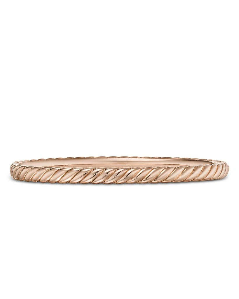 商品David Yurman|Sculpted Cable Bangle Bracelet in 18K Rose Gold,价格¥41110,第1张图片