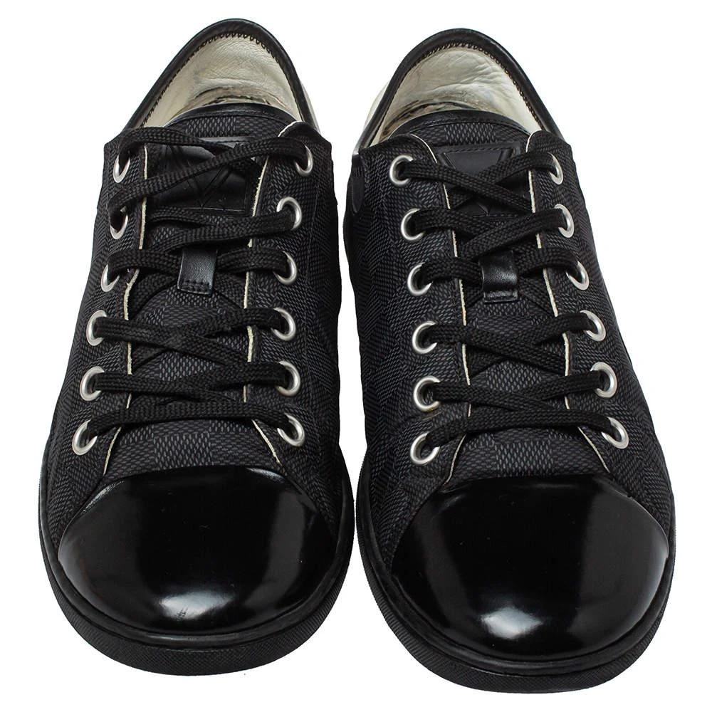 商品[二手商品] Louis Vuitton|Louis Vuitton Black/Grey Graphite Damier Nylon And  Leather Cap Toe Low Top Sneakers Size 42,价格¥2599,第3张图片详细描述