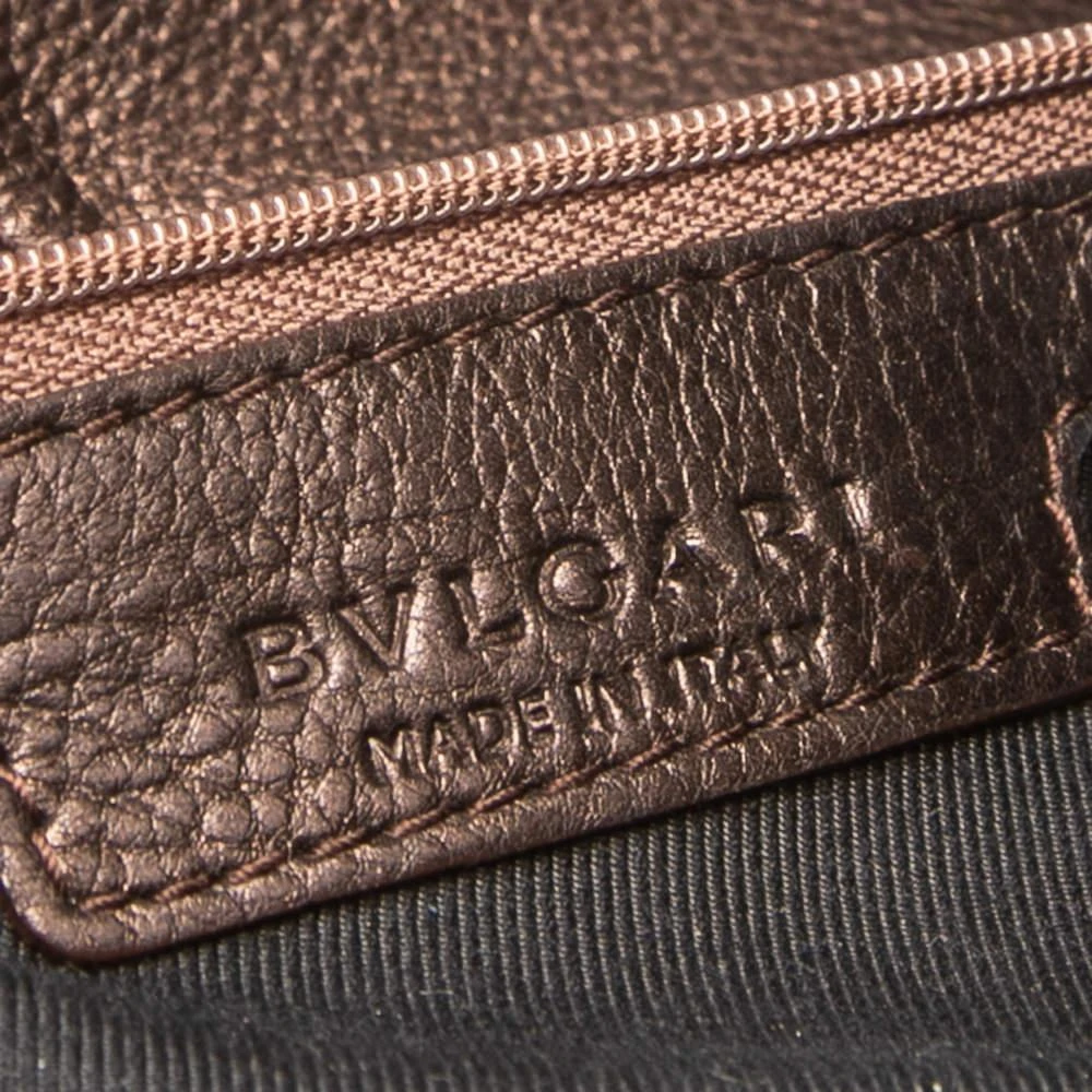 Bvlgari Metallic Brown Leather Twistino Tina Shopper Tote 商品