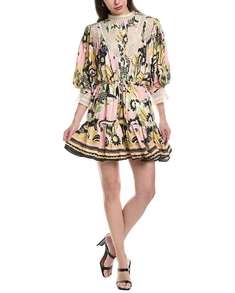 商品Farm Rio|Lace Insert Mini Dress,价格¥711,第1张图片