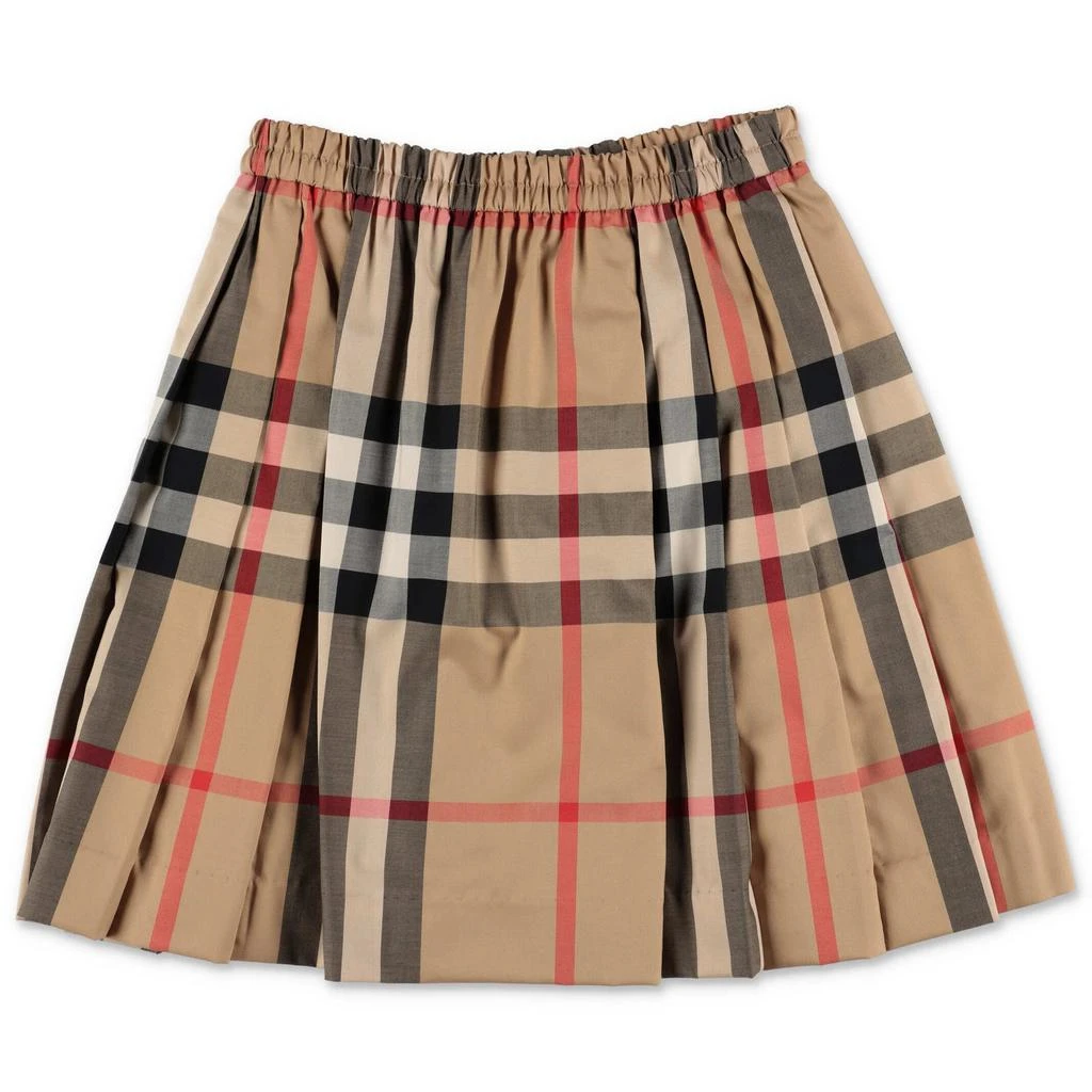 商品Burberry|Burberry Kids Check Print Pleated Skirt,价格¥1487,第1张图片