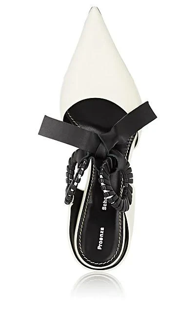 商品Proenza Schouler|Leather Ankle-Tie Mules,价格¥2924,第4张图片详细描述